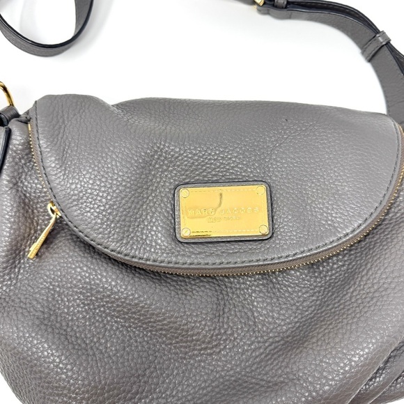 Marc by Marc Jacobs Classic Q Natasha Crossbody Bag Grey Pebbled Leather - Picture 2 of 12